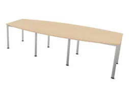 vergadertafel,HxBxD 740x2800x1200mm,vatvormig,NE-esdoorn