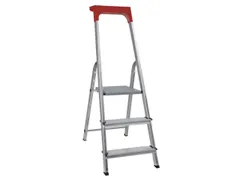 aluminium trapladder,eenzijdig,3treden,Stand H 0,57m,balk L 1,25m