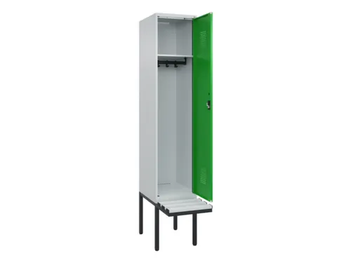 locker met bank,HxBxD 2120x400x815mm,1vak,vak B 400mm,cilinderslot