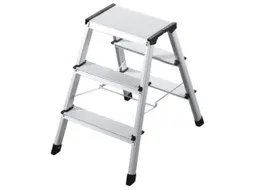 vouwtrapje,3treden,bordes H 600mm,HxBxD 600x440x640mm,aluminium