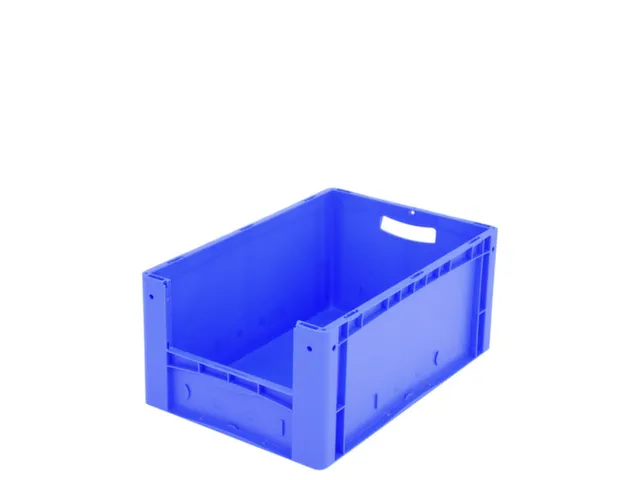 Euronorm Stapelkrat M. Grijpopening Pp 270x600x400mm Blauw