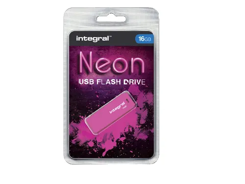 USB stick 2.0 Integral Neon USB-A 16GB roze