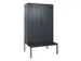 locker met bank,voor scheiding van kleding,HxBxD 2120x1200x815mm,4vak