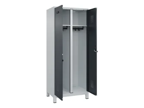 locker voor scheiding van kleding,HxBxD 1950x800x500mm,2vak