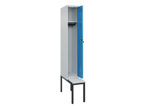 locker met bank,HxBxD 2120x300x815mm,1vak,vak B 300mm,draaigrendel