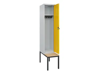 locker met bank,HxBxD 2120x400x815mm,1vak,vak B 400mm,draaigrendel - 2