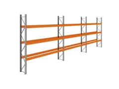 palletstelling,basis+2xaanbouw,HxBxD 3990x11200x750mm,vakl. 3400kg