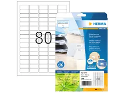 HERMA 10701 Etiketten gerecycled papier A4 35,6x16,9mm Wit 1600 stuks