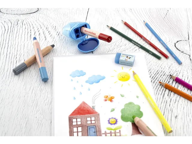 Taille-crayon Eberhard Faber 3 trous bleu