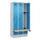 locker met bank,HxBxD 1950x900x815mm,3vak,vak B 300mm,draaigrendel