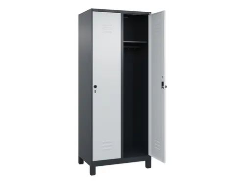 locker,HxBxD 1950x800x500mm,2vak,vak B 400mm,draaigrendel,voeten