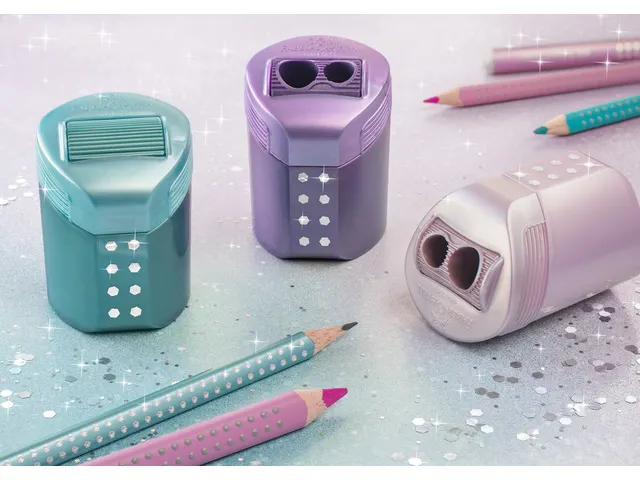 Taille-crayon Faber-Castell RollOn sparkle duo Présentoir 6 pièces c