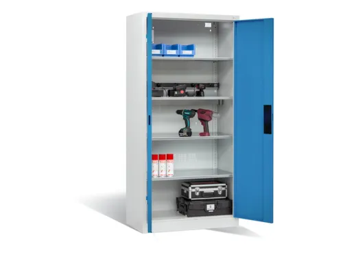 acculaadkast 1950x930x500mm 5stekkerdozen 230V cil.-slot front RAL5012