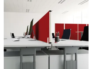 Bureauwand H X B X D 400x1200x 27mm Rood - 1