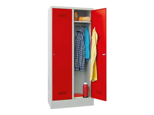 locker,HxBxD 1850x800x500mm,2vak,vak B 400mm,RAL7035,front RAL3000