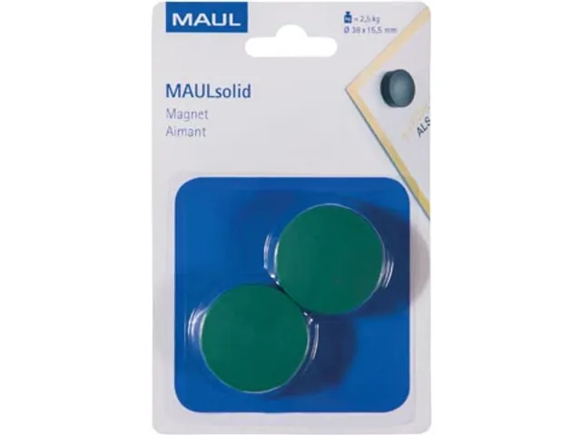 magneet Solid 38 mm trekkracht 25 kg 2 stuks groen