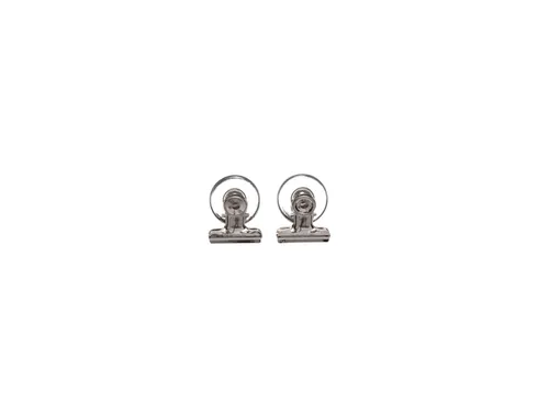 Papierklem MAUL Bulldog met magneet 30mm capaciteit 10mm zilver