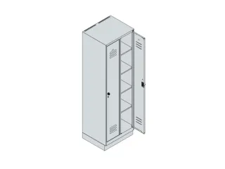 wasgoedverdeelkast,HxBxD 1950x600x500mm,vak B 300mm,draaigrendel - 4
