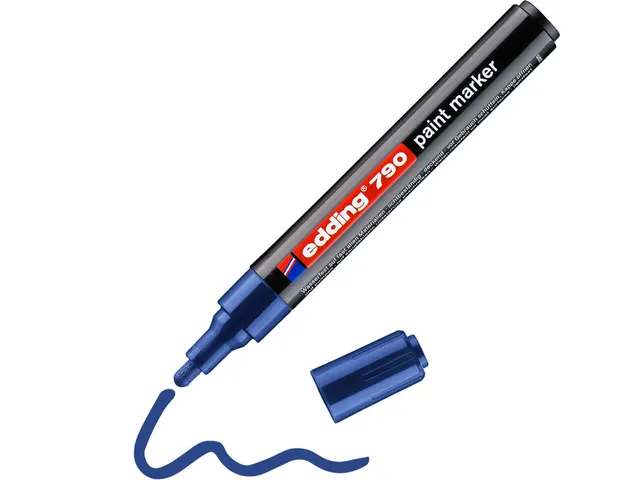 Paintmarker edding 790 op alcoholbasis 2-3mm blauw