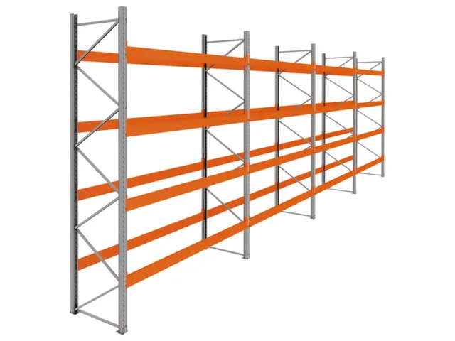 palletstelling,basis+3xaanbouw,HxBxD 4620x14900x1100mm,vakl. 3400kg