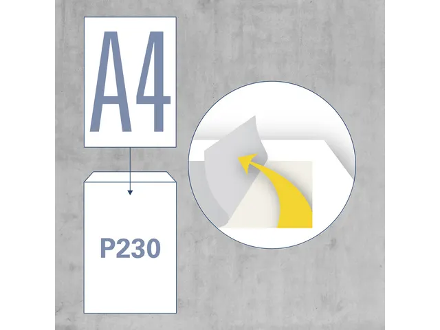 Monsterzak Raadhuis 230x350x38mm P230 Creme Plakstrip Doos A 125 Stuks