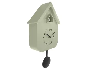 Wandklok NeXtime Twitter 21,5x41,5 cm olijfgroen - 2