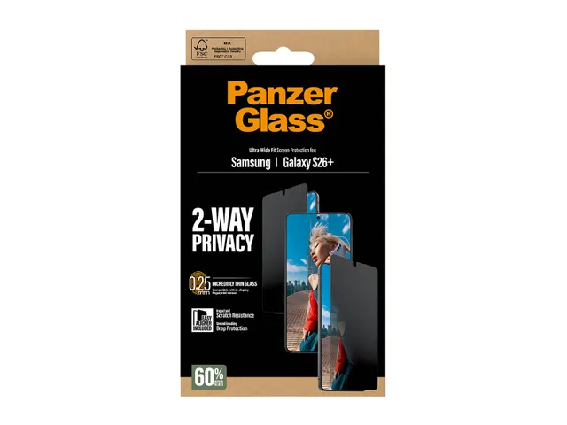 PanzerGlass Ultra-Wide Samsung Galaxy S26 Plus Screen Protector Privac