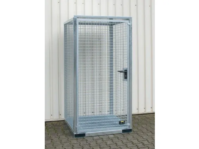 gasflessendepot,v. 16xØ 230mm fles,HxBxD 2170x1085x1140mm,m. deksel