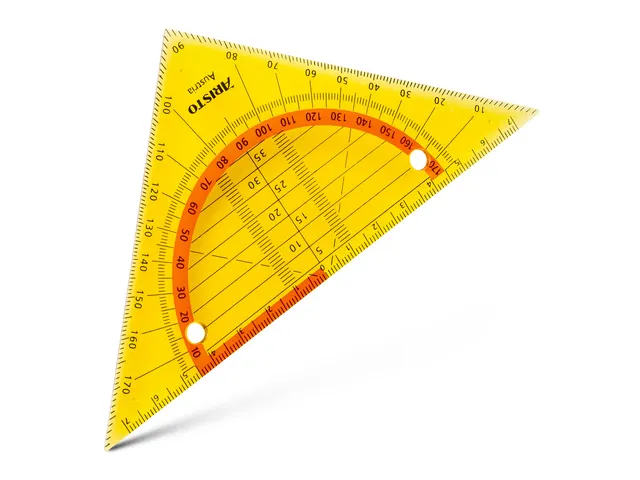 Equerre géométrique GEOflex 14cm Flexible Néon orange