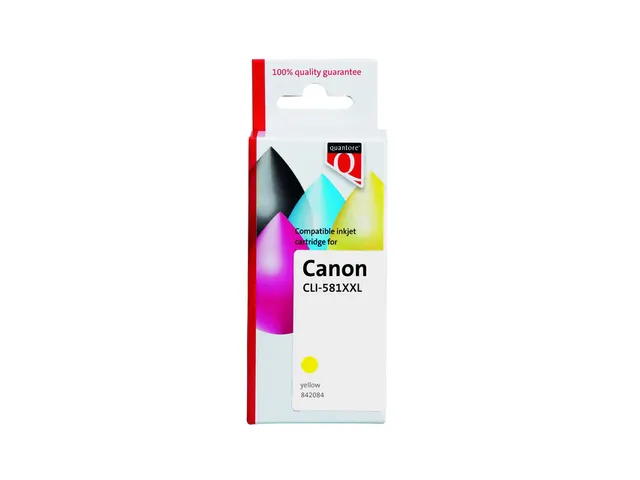Inktcartridge Quantore alternatief tbv Canon CLI-581XXL 1997C001 geel
