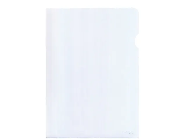 L-map Kangaro A4 PVC 180 micron transparant generfd, 4 krimp à 25 stu