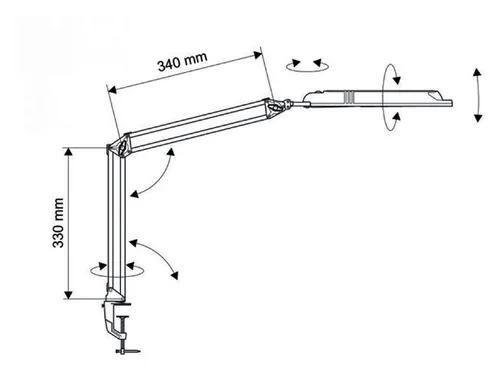 Bureaulamp MAUL Atlantic LED tafelklem zwart