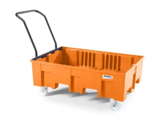 verrijdbare PE-opvangbak,v. 2x200l vat,opvangvol. 220l - 1