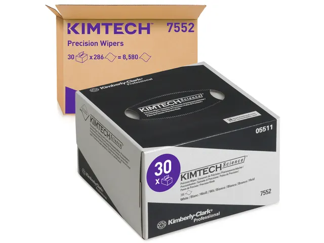 Poetsdoek Kimtech Science 208x112mm 30x286vel dispenserdoos wit 7552
