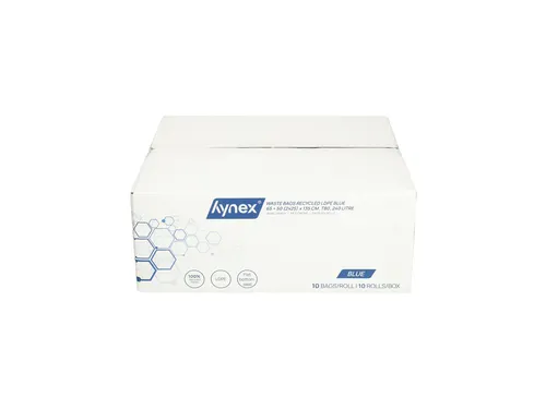 Hynex Afvalzak LDPE Gerecycled T80 240 Liter Blauw 65+50x135cm 10st