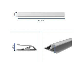 OUTLET Aluminium wand klemlijst zelfklevend 42.8cm - 3