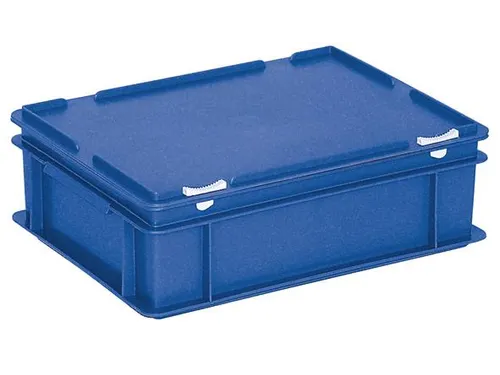 Euronorm Stapelkrat Hxlxb 130X400X300Mm 11L Met Deksel Blauw
