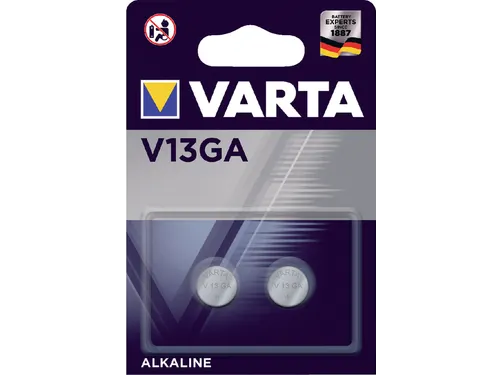 Batterij Varta knoopcel V13GA alkaline blister à 2 stuks