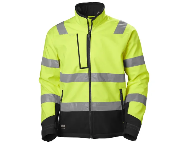 Helly Hansen Alna 2.0 369 hi-vis softshell vest, geel/zwart, maat XL,