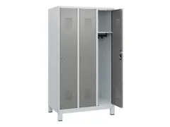 schoollocker,HxBxD 1630x900x500mm,3vak,vak B 300mm,cil.-slot,voeten