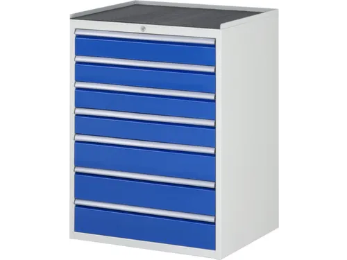 ladekast 1035x770x650mm 7laden cilinderslot RAL7035 RAL5010 metaal