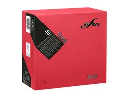 Infibra I-0457 P-to-P Servet 38x38cm 1/4 vouw 2-Laags Rood 1440 Stuks