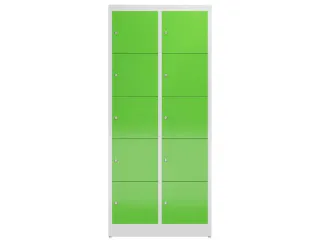 lockerkast,HxBxD 1800x800x500mm,2x5vakken,cil.-slot,romp RAL7035 - 3
