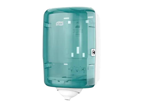 Tork 473167 Reflex Mini Centerfeed Dispenser Wit/Turquoise M3
