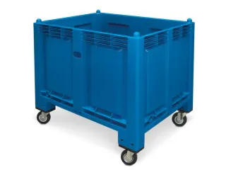 Stapelcontainer Pp Hxbxd 850x1200x800mm 550 Liter 4Wielen Blauw - 2