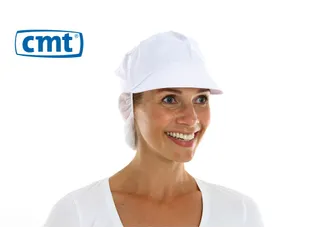 Pet met klep en haaropvang wit maat L 100 Stuks - 2