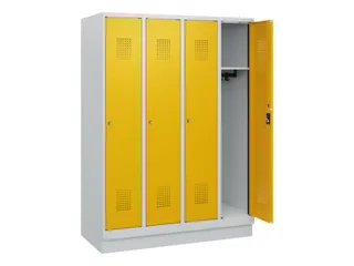 schoollocker,HxBxD 1630x1200x500mm,4vak,vak B 300mm,cil.-slot,sokkel - 1