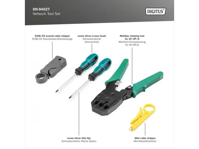Netwerkgereedschapset 12-delig