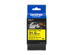 Brother HSe-661E krimpkous tapecassette zwart op geel 31mm