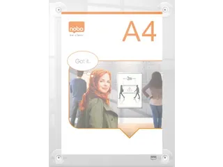 Premium Plus verplaatsbaar acryl informatiebord, wandgemonteerd, ft A4 - 3